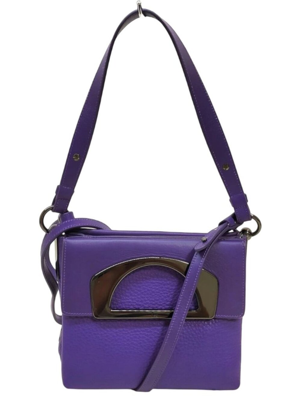 (S6) Christian Louboutin Crossbody Bag Purple Leather